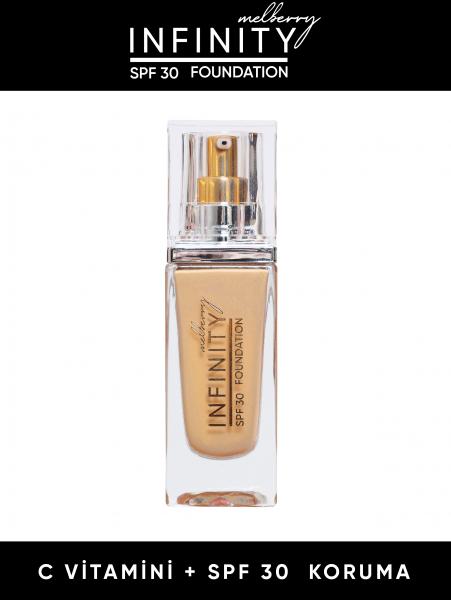 Melberry Infinity Fondöten Büyük Boy 40 ML Foundation Dark